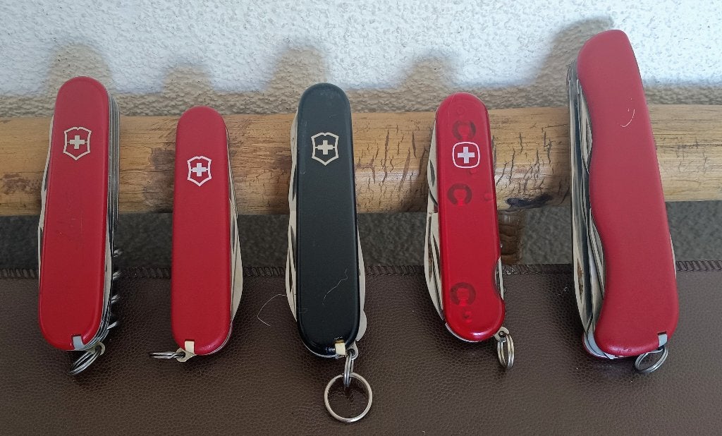 set (5) couteaux de poche Wenger/Victorinox, Enlèvement ou Envoi, Utilisé