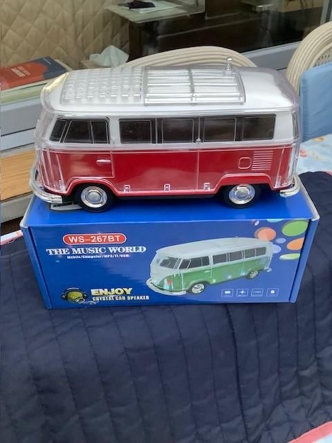 VW radio bus Crystal Car speaker WS-267B- USB-battery, Ophalen of Verzenden, Zo goed als nieuw, Auto