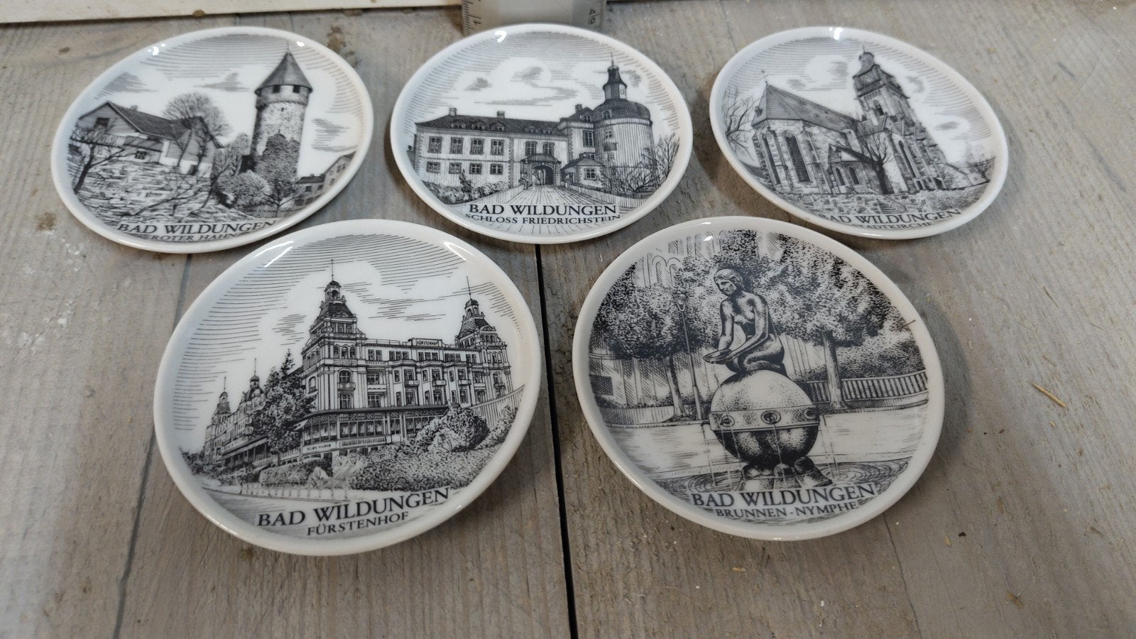 Vintage Duitse porseleinen onderzetters, Ophalen