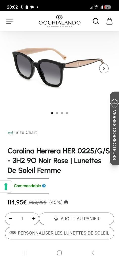 Carolina herrera zonnebril nieuw, Ophalen of Verzenden
