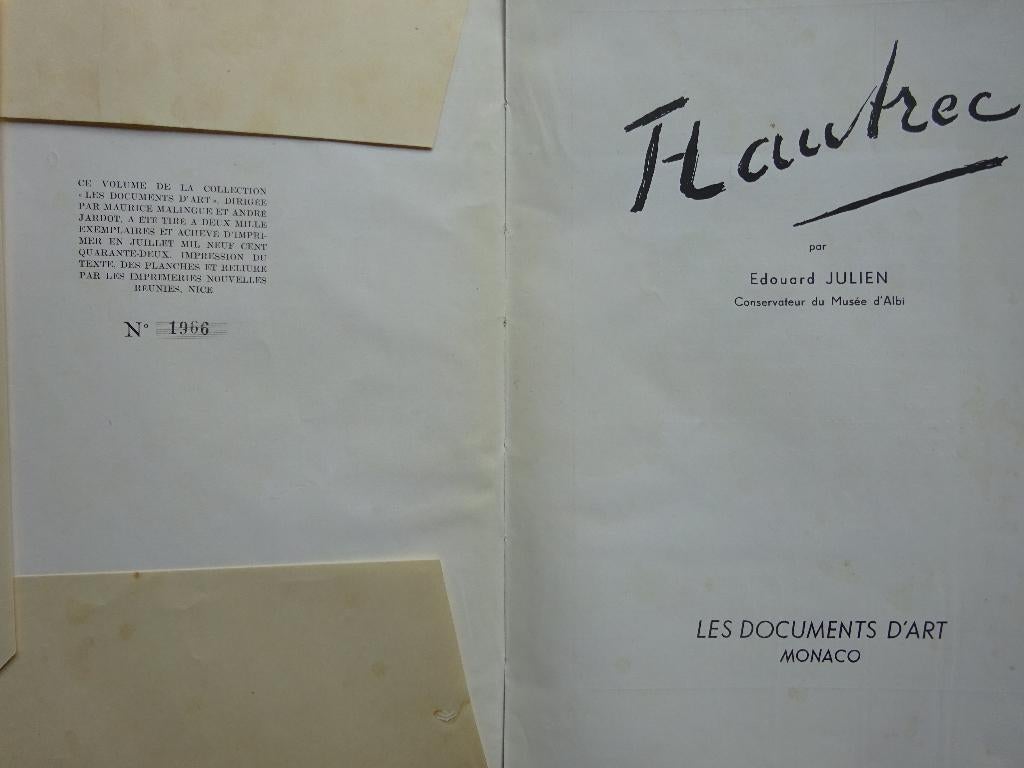 Dessins de Toulouse Lautrec, 1942, documents d'art, Gelezen, Ophalen of Verzenden, Julien, Schilder- en Tekenkunst