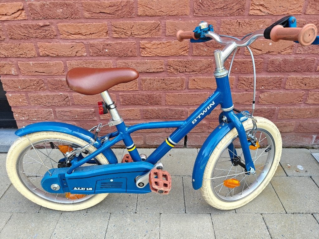 BTWIN 16inch Alu kinderfiets (4-6jaar), Fietsen en Brommers, Ophalen, B-twin, Velgrem, 16 tot 20 inch