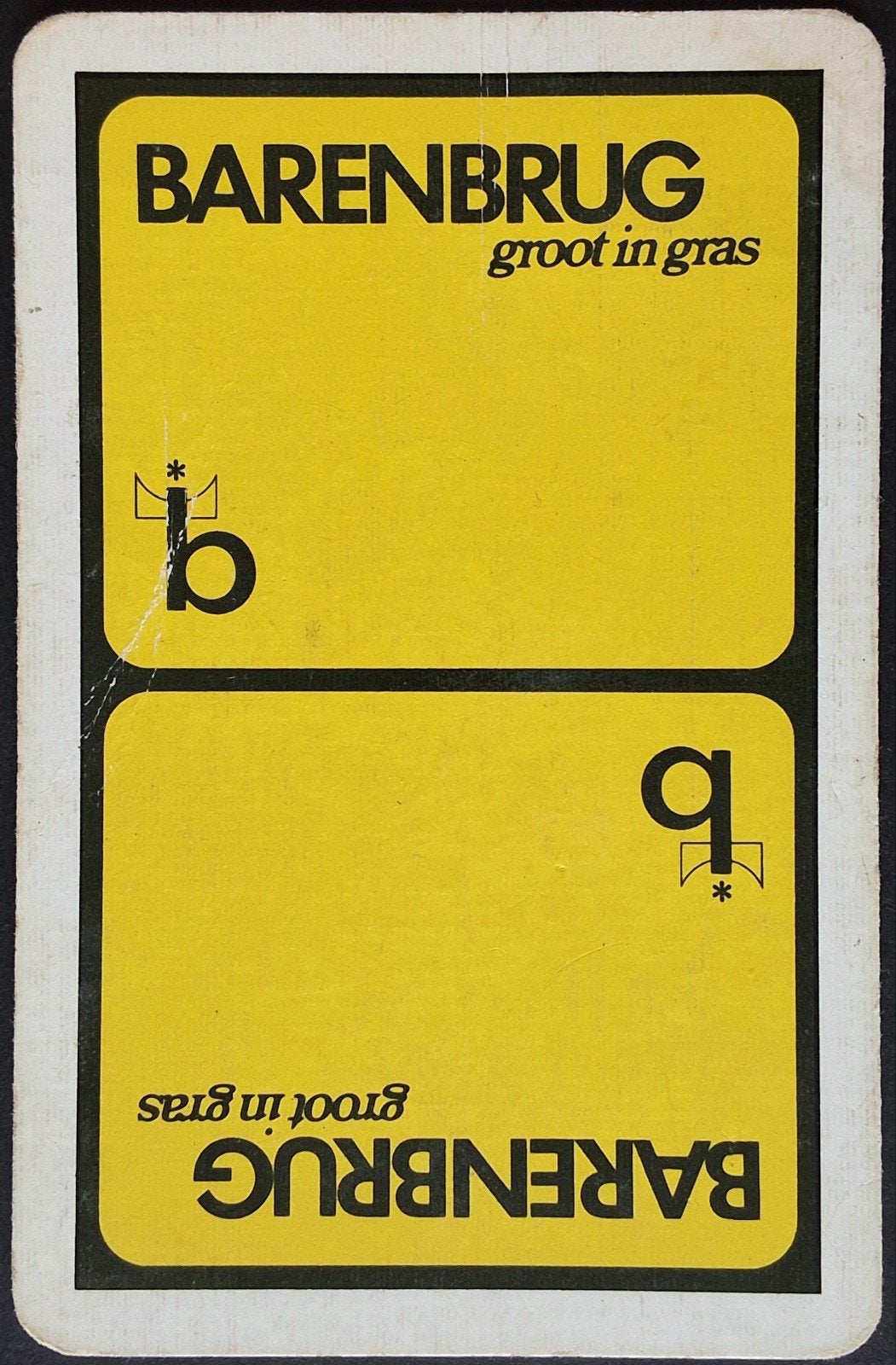 1 Speelkaart  Barenburg, Ophalen of Verzenden