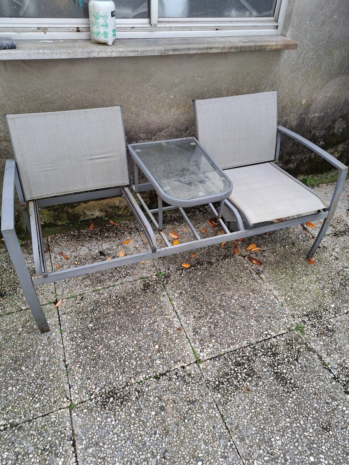 tuinbank moet gerestaureerd worden,  GRATIS, Jardin & Terrasse, Enlèvement, Utilisé, Métal