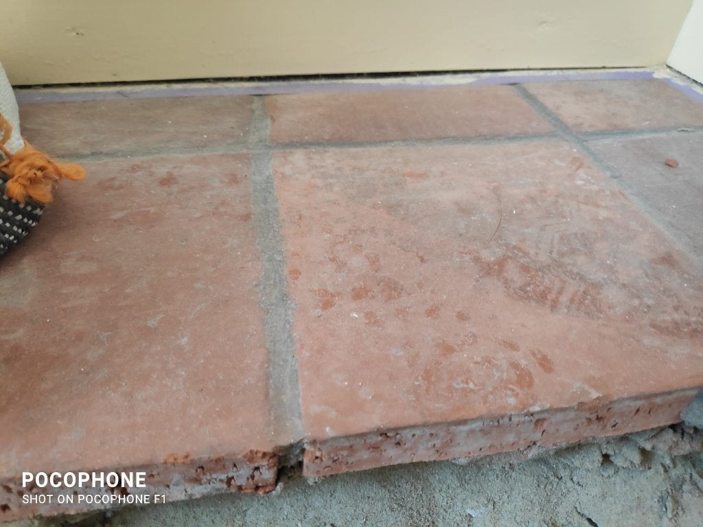 Terracotta vloertegels, Bricolage & Construction, Moins de 20 cm, Carrelage de sol, Enlèvement, Utilisé