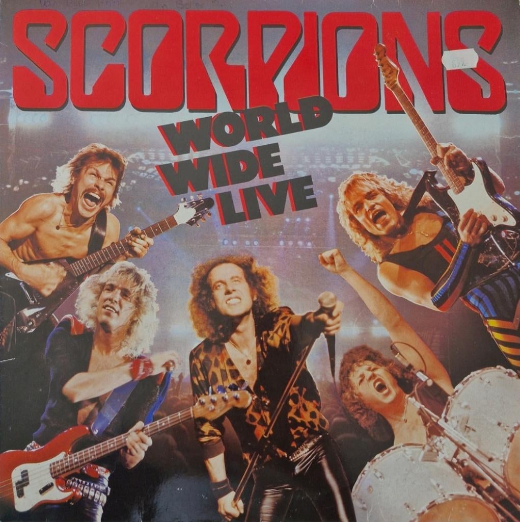 2 x LP Scorpions " World Wide Live " (1985), Cd's en Dvd's, Vinyl | Hardrock en Metal, Ophalen of Verzenden, 1980 - 1989, Gebruikt