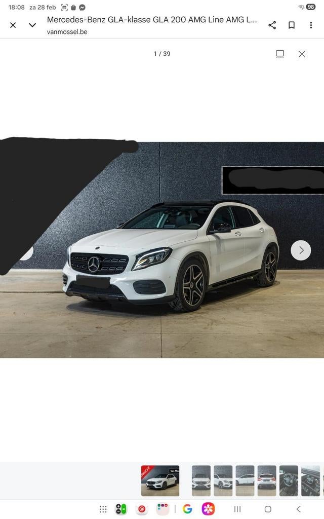Mercedes gla 200, panoramisch dak, amg line, Auto's, Mercedes-Benz, Automaat, Trekhaak, Particulier, GLA