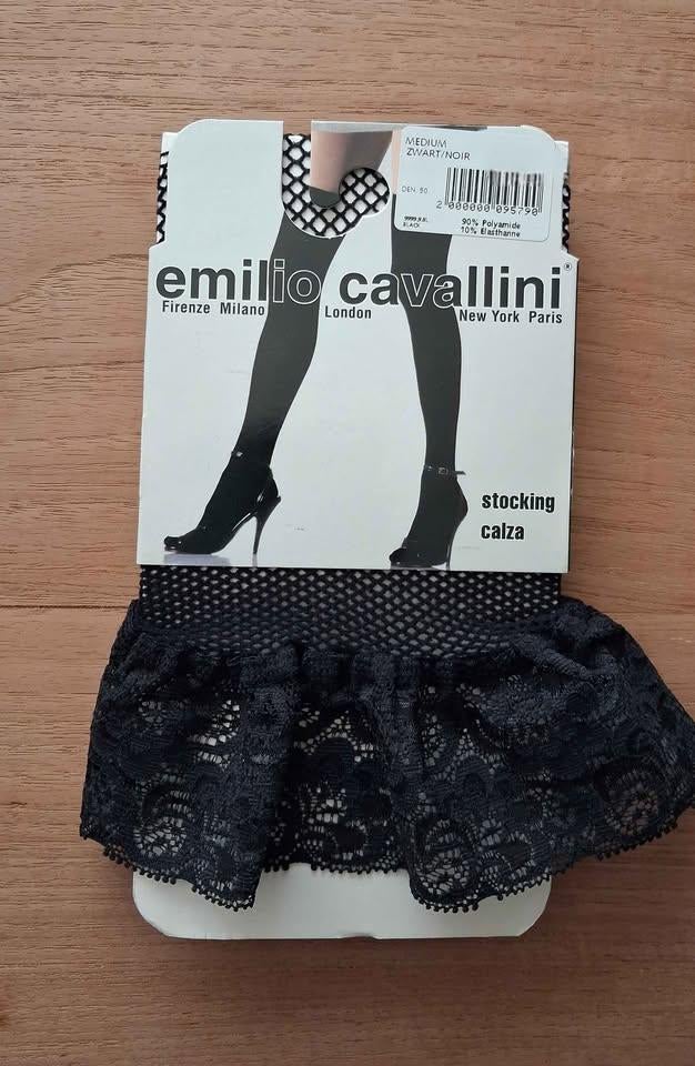 Bas noirs Emilio Cavallini Medium, Vêtements | Femmes, Chaussettes & Bas, Neuf, Enlèvement ou Envoi, Bas Stay-up, Calzédonia