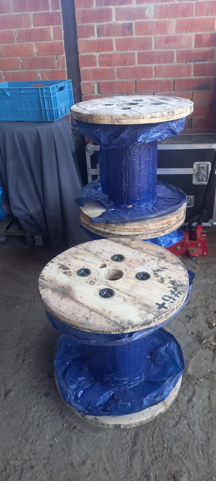 Houten haspels, Ophalen