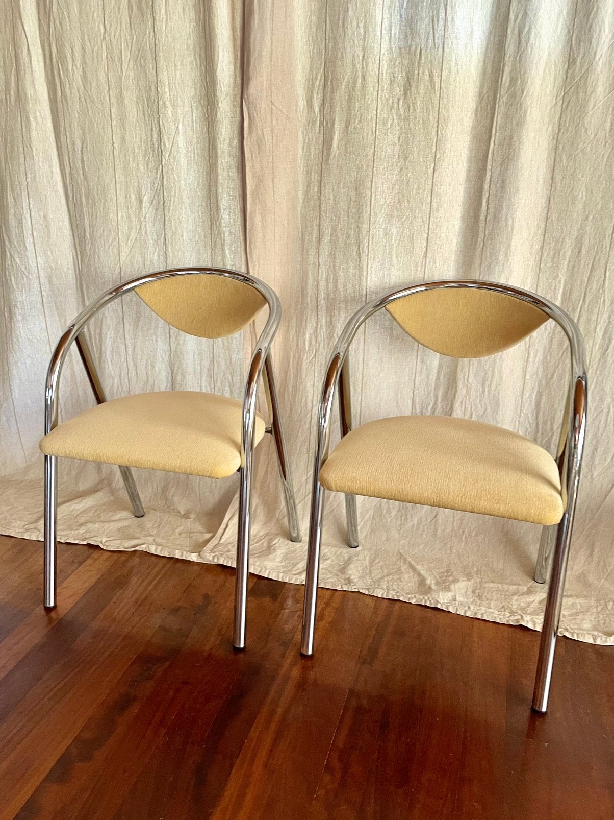 Vintage Chroom stoelen, Autres couleurs, Deux, Enlèvement, Utilisé