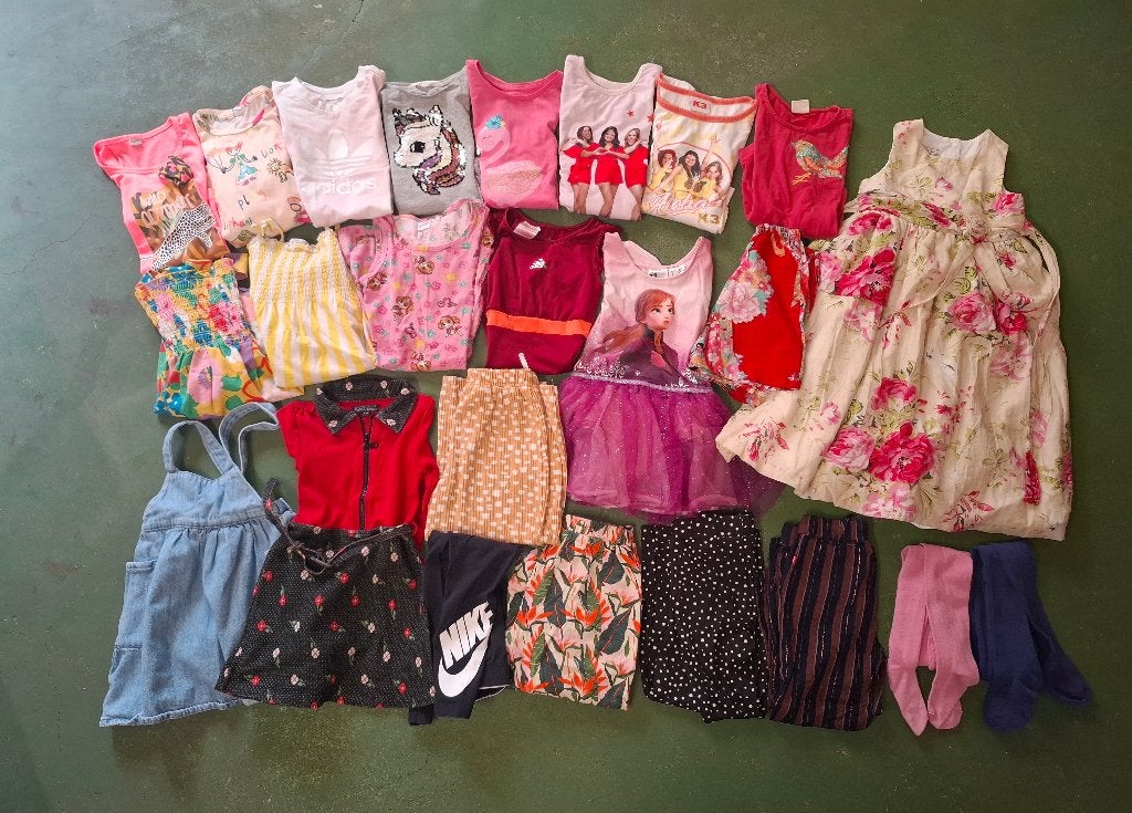 Tof meisjes pakket 5-6 jaar maat 110-116 totaal 24 stukken, Ophalen of Verzenden, Gebruikt, Maat 110