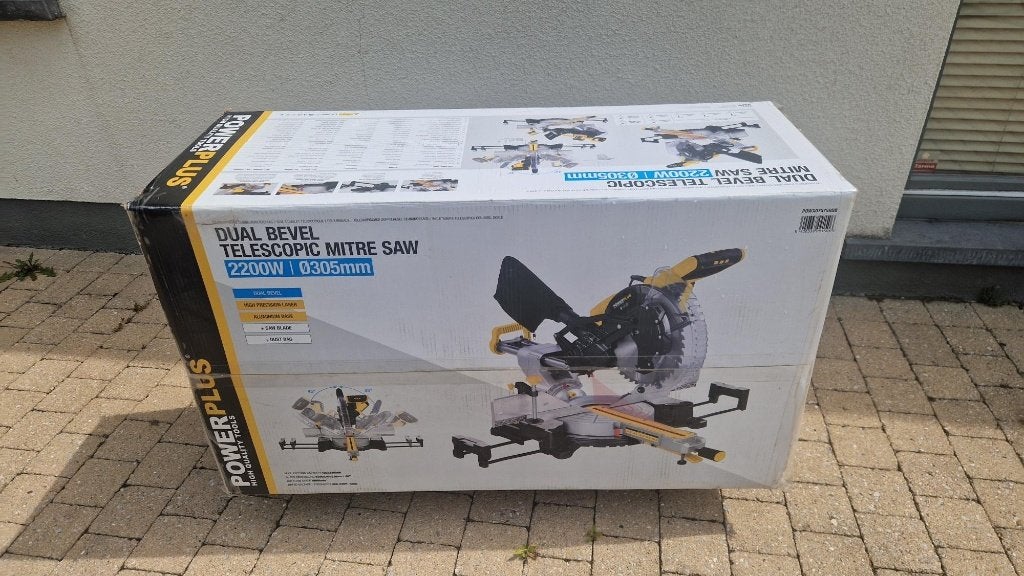 SCIE A ONGLET PROFESSIONNELLE NEUVE, Neuf, 70 mm ou plus, Enlèvement, POWER PLUS PROFESSIONAL