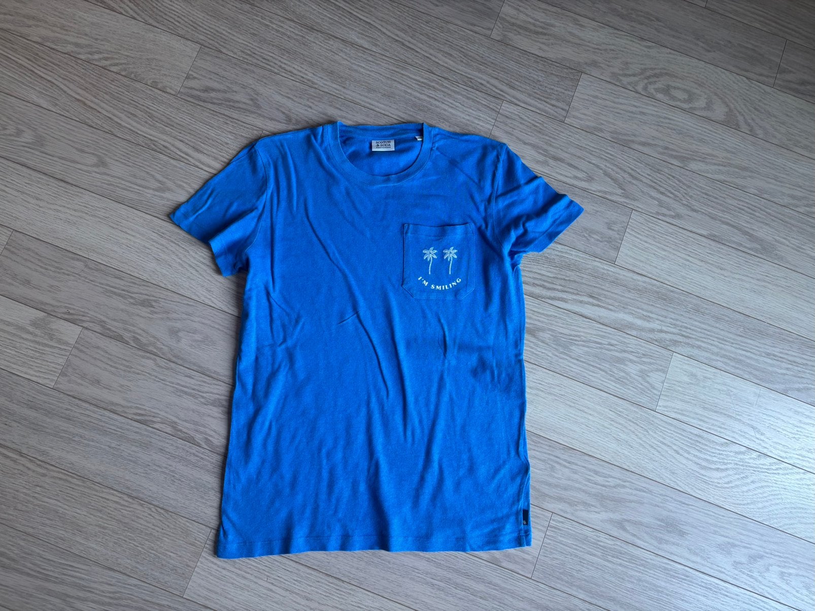 Hoogblauwe t shirt Scotch & Soda, Enfants & Bébés, Envoi, Utilisé, Garçon, Chemise ou À manches longues
