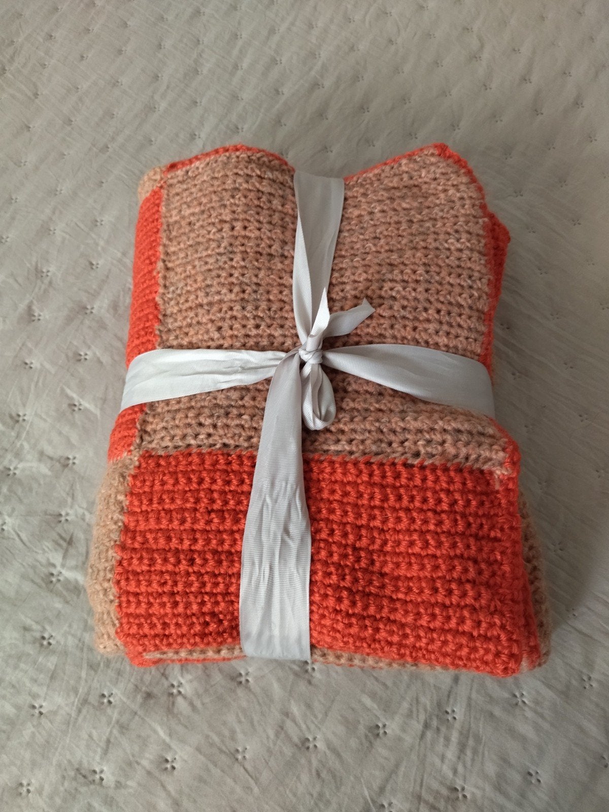 Nieuwe handgemaakte gebreide plaid 150x110 cm, Plaid, Gebreid, Meerkleurig, 150 cm