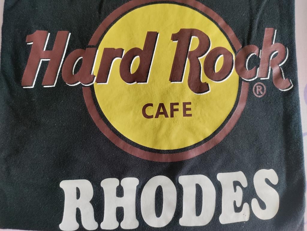 Polo XXL Hard Rock café Rhodes 1987, Enlèvement ou Envoi, Comme neuf, Autres tailles, Noir