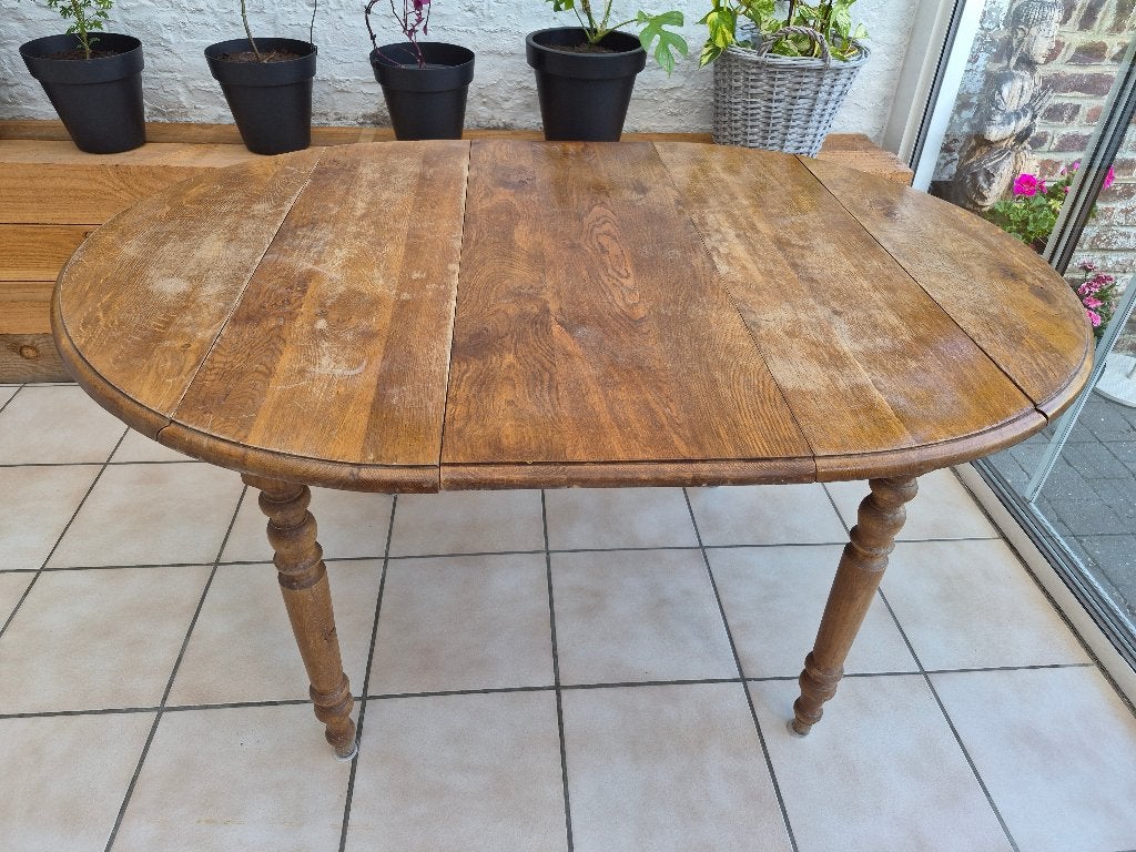 Table et 4 chaises, 100 à 150 cm, Chêne, Quatre personnes, Enlèvement