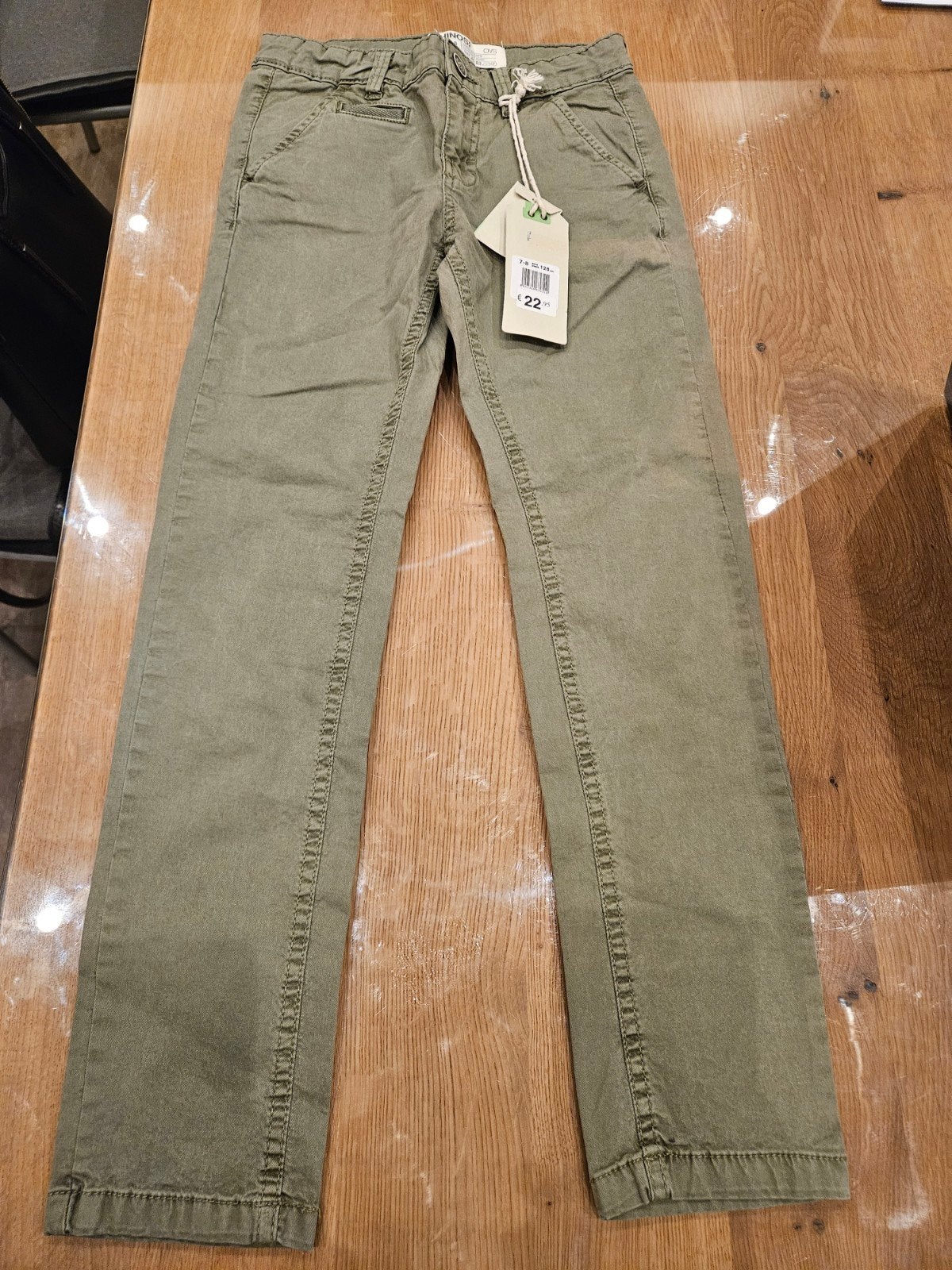 Pantalon chino OVS garçon 7-8 ans /128 cm–Neuf avec étiquete, Broek, Nieuw, Jongen, OVS