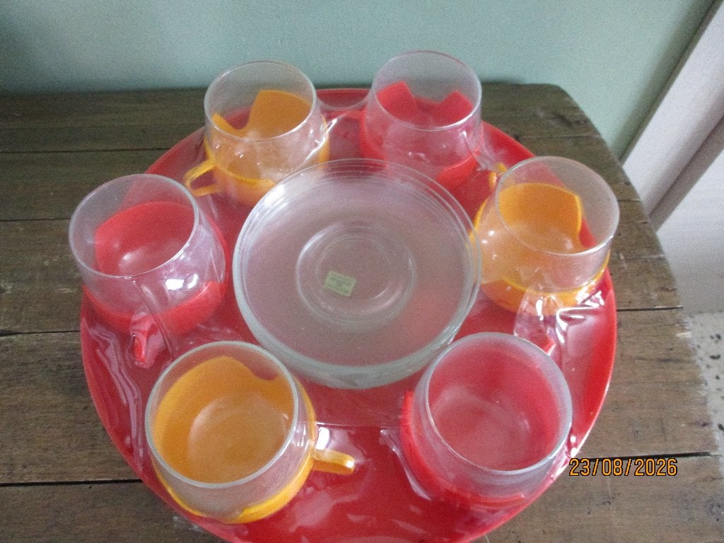 Service à café / thé vintage Arcoroc 70s, Enlèvement ou Envoi