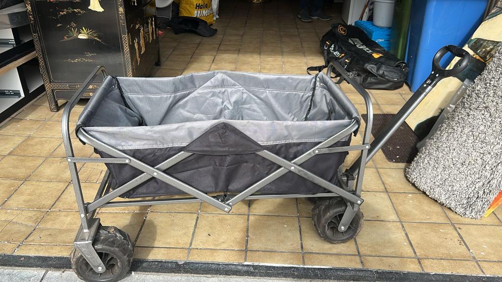 WAGON pliable en gris, Caravanes & Camping, Chariots, Comme neuf, Enlèvement