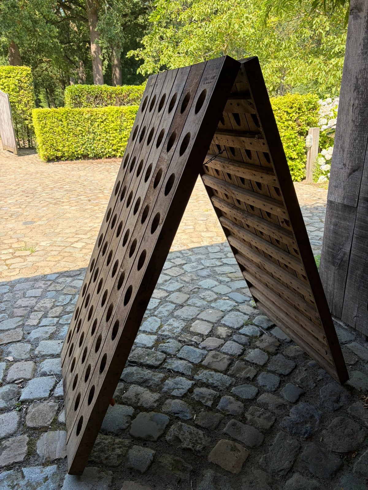 champagnerek/pupitre 120 flessen, Maison & Meubles, Accessoires pour la Maison | Porte-bouteilles, Enlèvement, Comme neuf, Bois