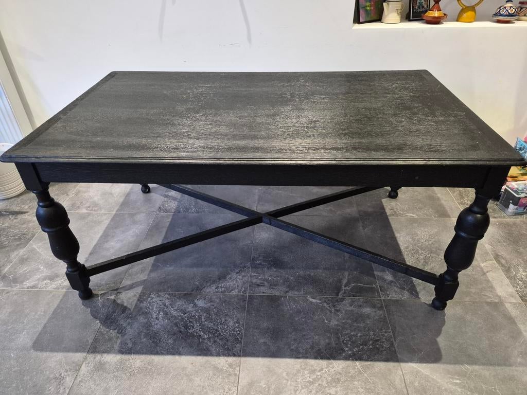 Stevige salontafel, massief eik, Ophalen