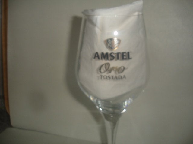 Bierglas Amstel Oro, Tostada, 33cl , brij Amstel, € 2,00, Collections, Enlèvement ou Envoi, Comme neuf, Verre ou Verres, Amstel