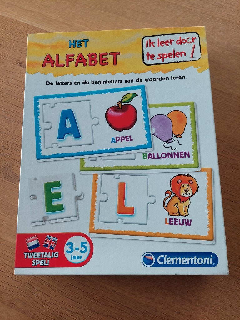Clementoni educatief spel: Het alfabet NL en EN, Ophalen of Verzenden, Zo goed als nieuw, Taal en Lezen