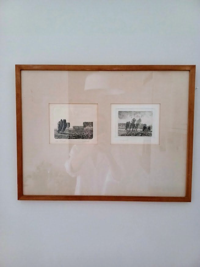 P. Verbeke duo‑ets. Authentieke grafiek.  ’60–’80, 40 cm, Ophalen of Verzenden, Ingelijst, Landschap