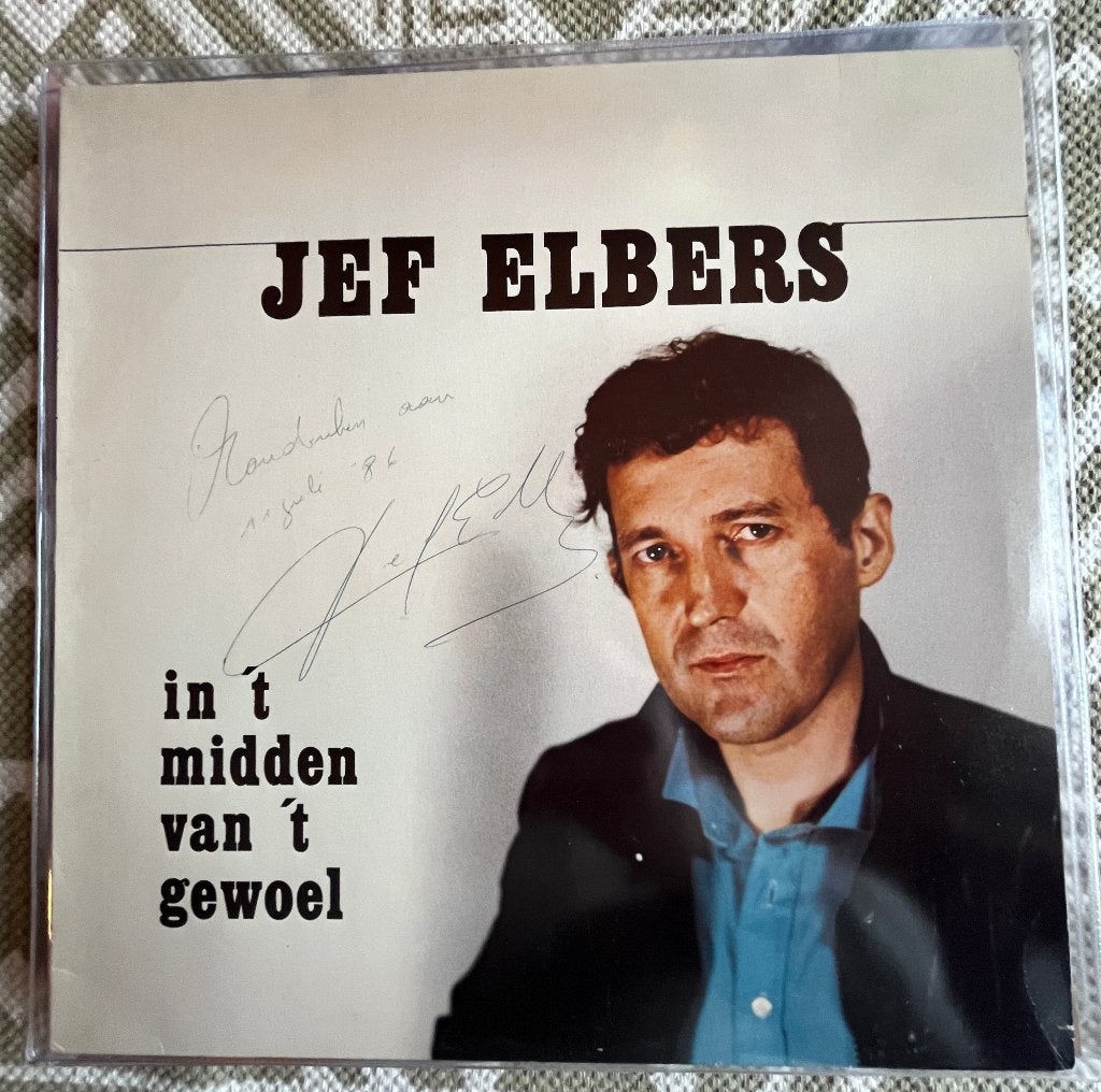 Jef Elbers – In 't Midden Van 't Gewoel, gesigneerd, Cd's en Dvd's, Gesigneerd, Ophalen of Verzenden, Gebruikt, LP