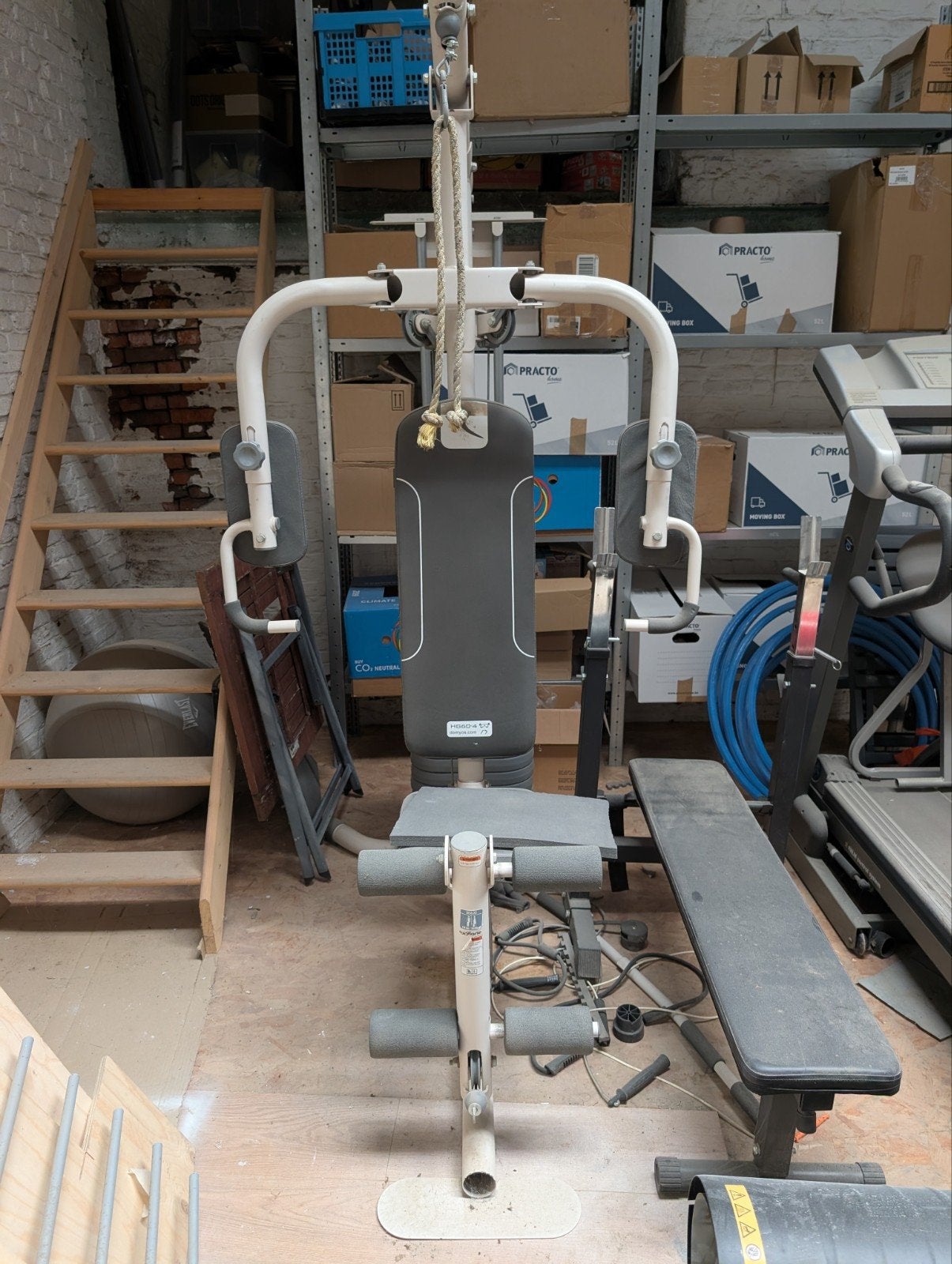 Domyos HG60-4 krachtstation, Ophalen, Rug