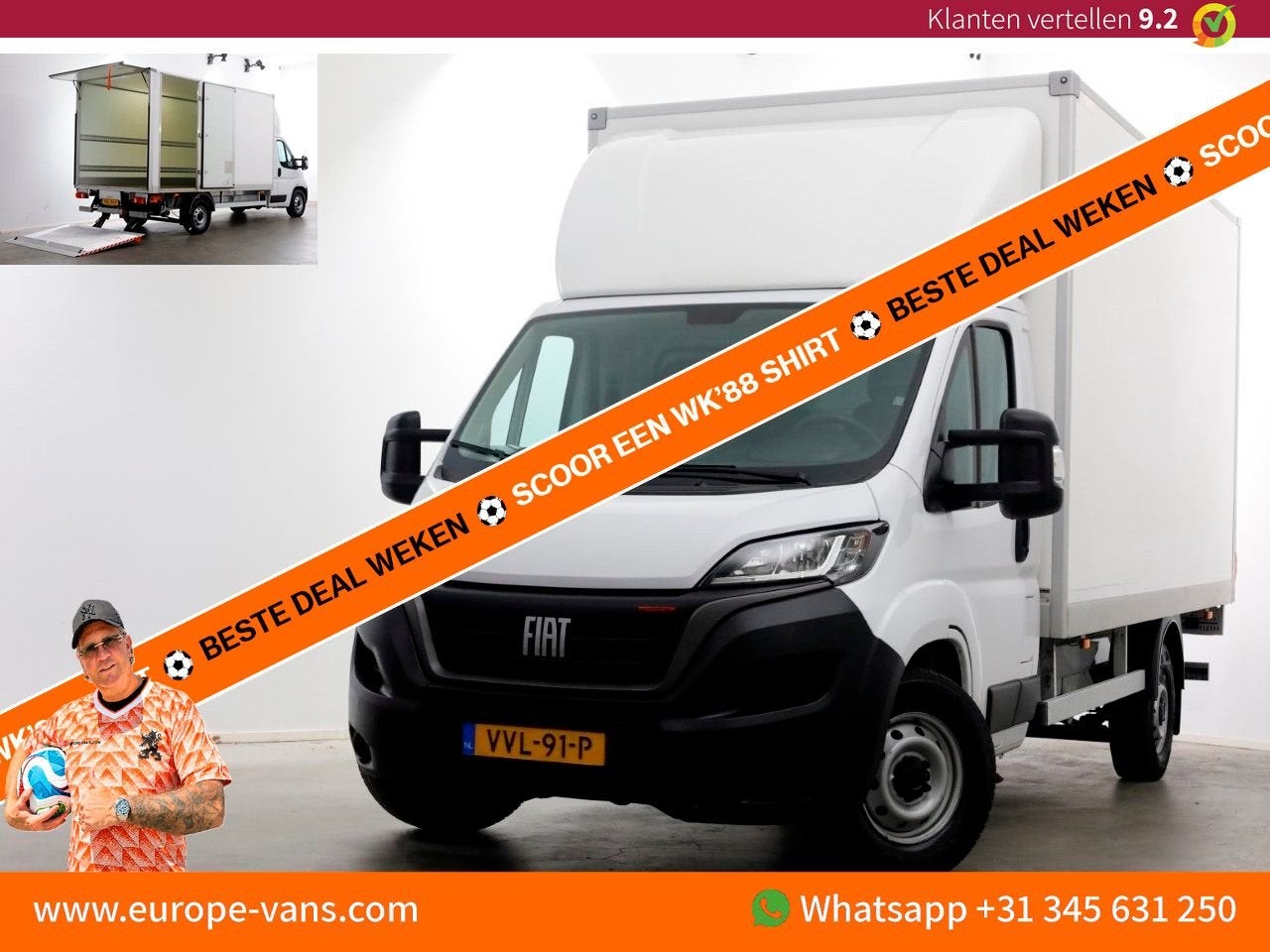 Fiat Ducato 35H 2.2 MultiJet 160pk Automaat Bakwagen met laa, Auto's, Automaat, 344 g/km, Wit, Bedrijf