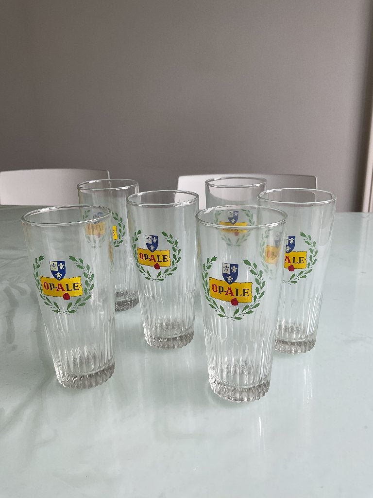 6 stuks Op-ale glazen, Ophalen, Nieuw, Bierglas