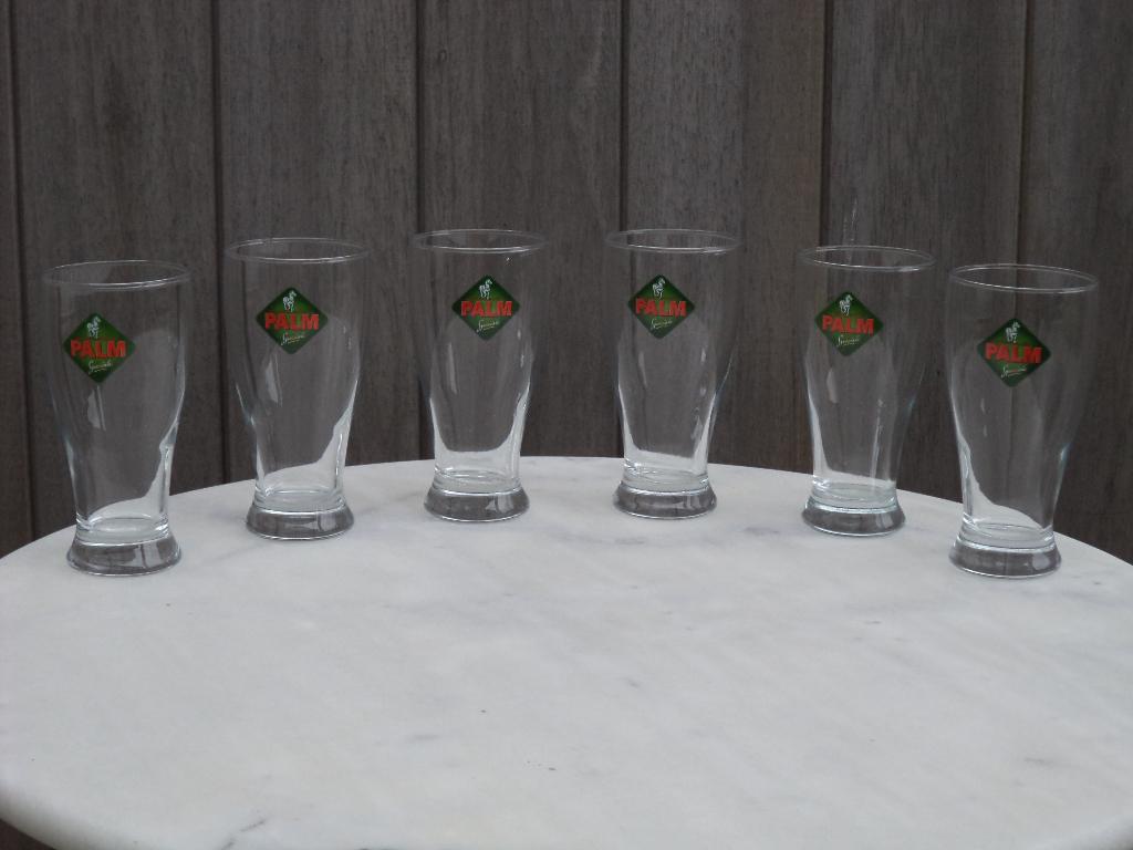 6 Glazen Palm, Verzamelen, Ophalen of Verzenden, Nieuw, Glas of Glazen, Palm
