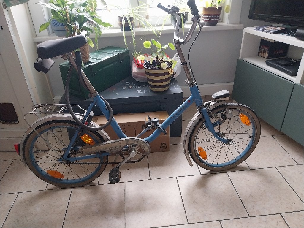 Plooifiets retro, Ophalen, Gebruikt