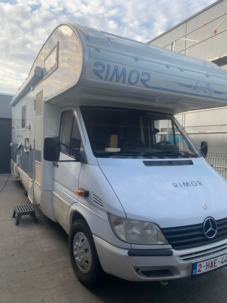 Mercedes Rimor met aanhangwagen, Alkoof, Fietsendrager, Particulier, Douche