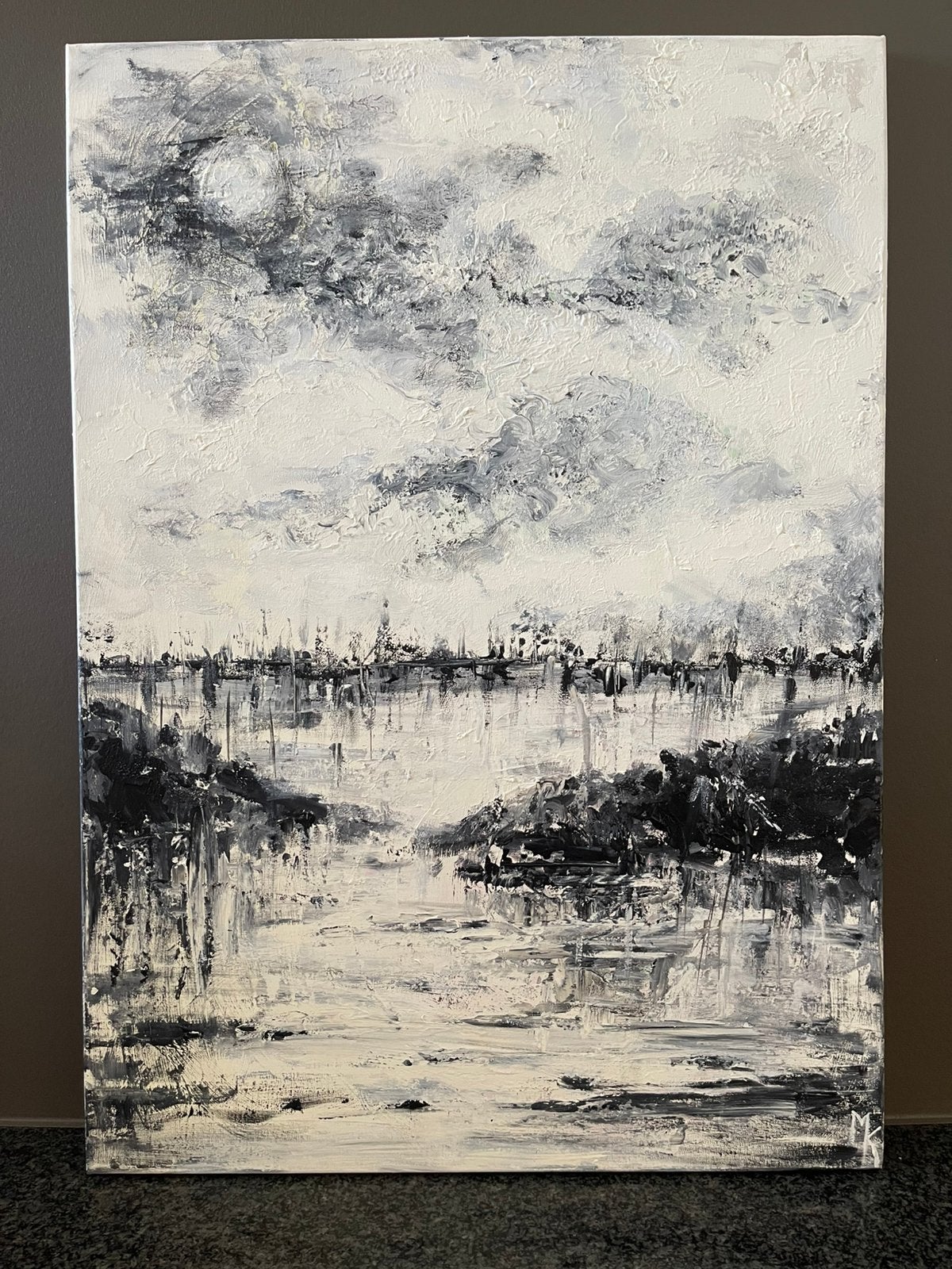 Peinture abstraite atmosphérique Mk Art, Enlèvement