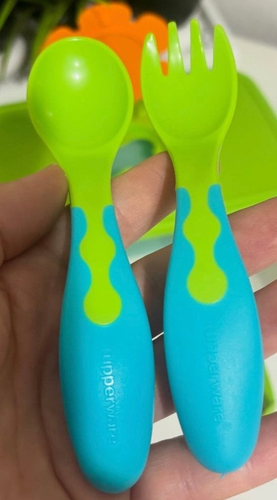 Tupperware Ergonomische peuter bestek setje, Kinderen en Baby's, Overige merken, Verzenden, Overige typen, Nieuw