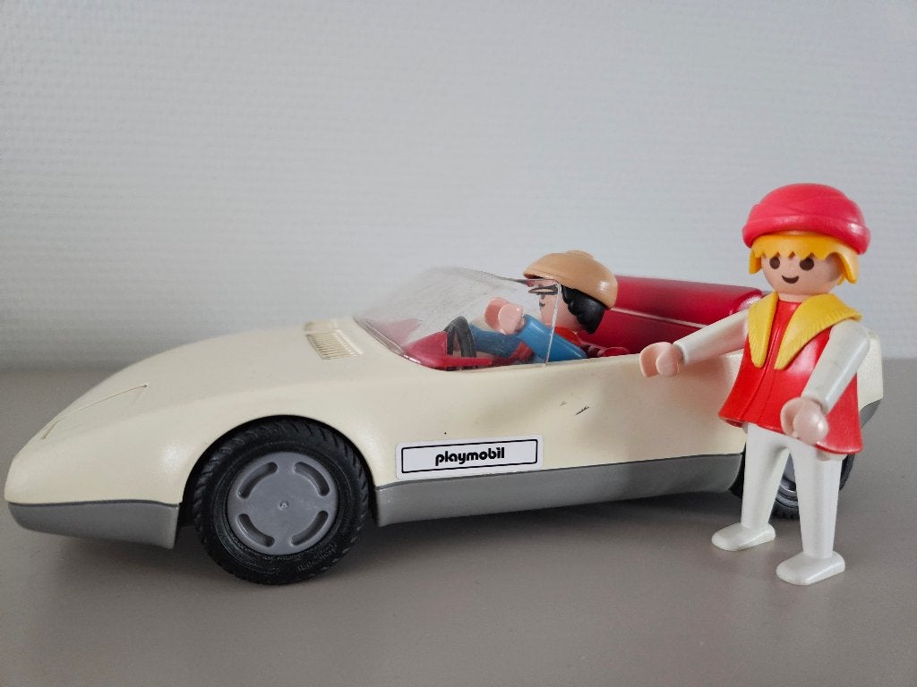 Playmobil witte sportauto 3758 vitage, Ophalen of Verzenden, Gebruikt, Voertuig