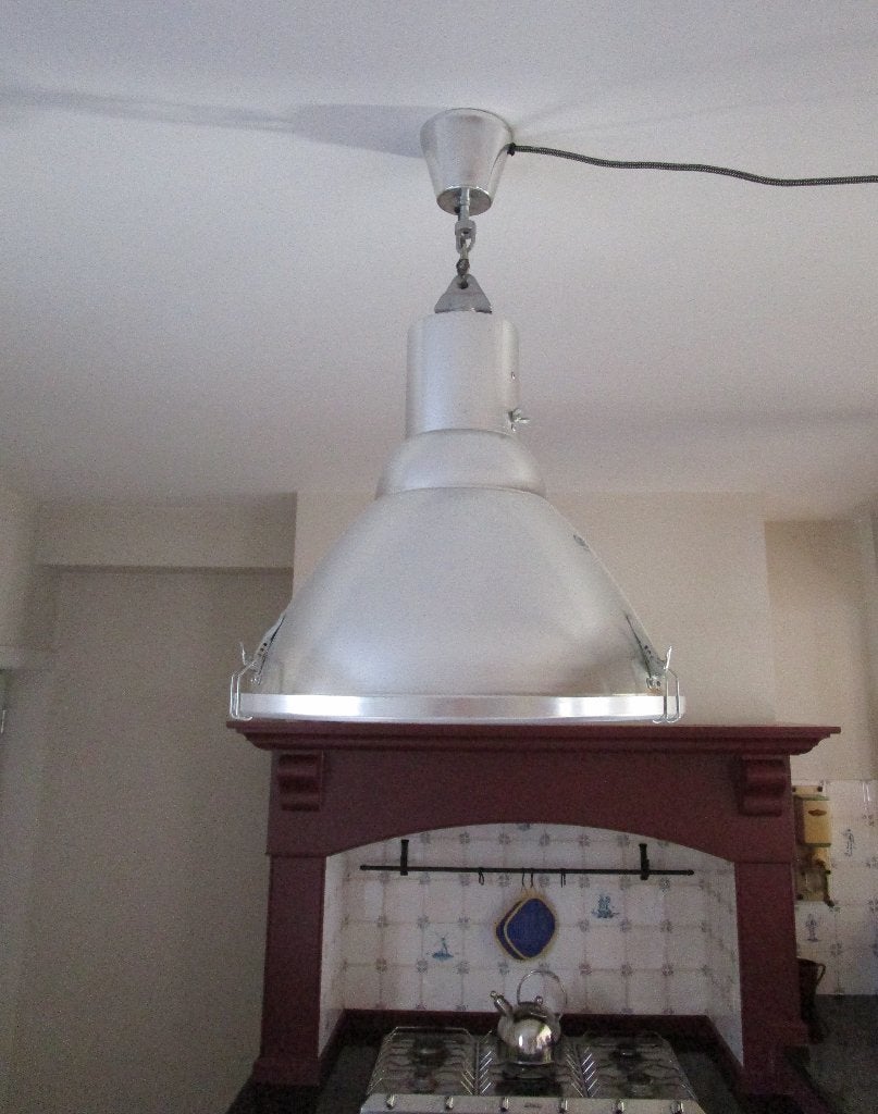 1 grote + 2 kleine plafond hanglampen Ryetti, Enlèvement ou Envoi, Comme neuf, Verre, E27 (grand)