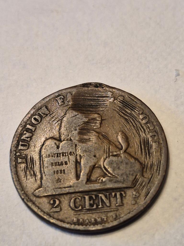 2 cent 1870 leopold 2 met misslag in fraaie staat, Postzegels en Munten, Ophalen, Overig, Losse munt