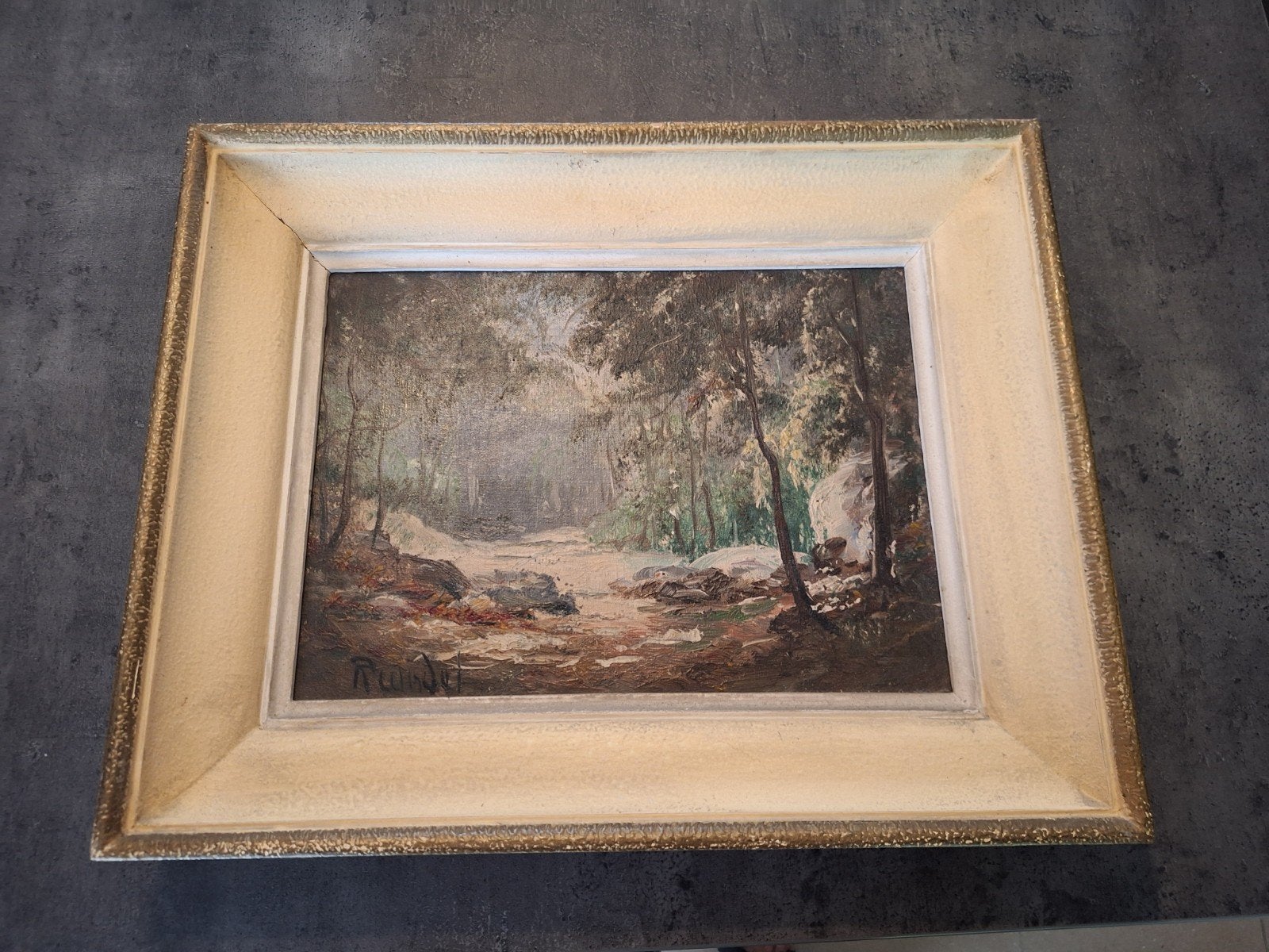 tableau huile sur toile, Antiquités & Art, Enlèvement, Toile