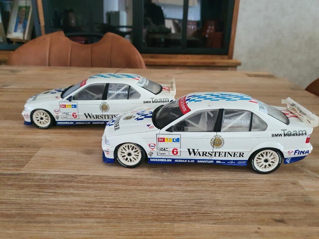 2x bmw e36 dtm warsteiner 1.18 Ut models, Hobby en Vrije tijd, Ophalen