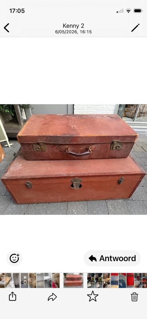 2antieke valiezen, Handtassen en Accessoires, Koffers, Ophalen, Gebruikt