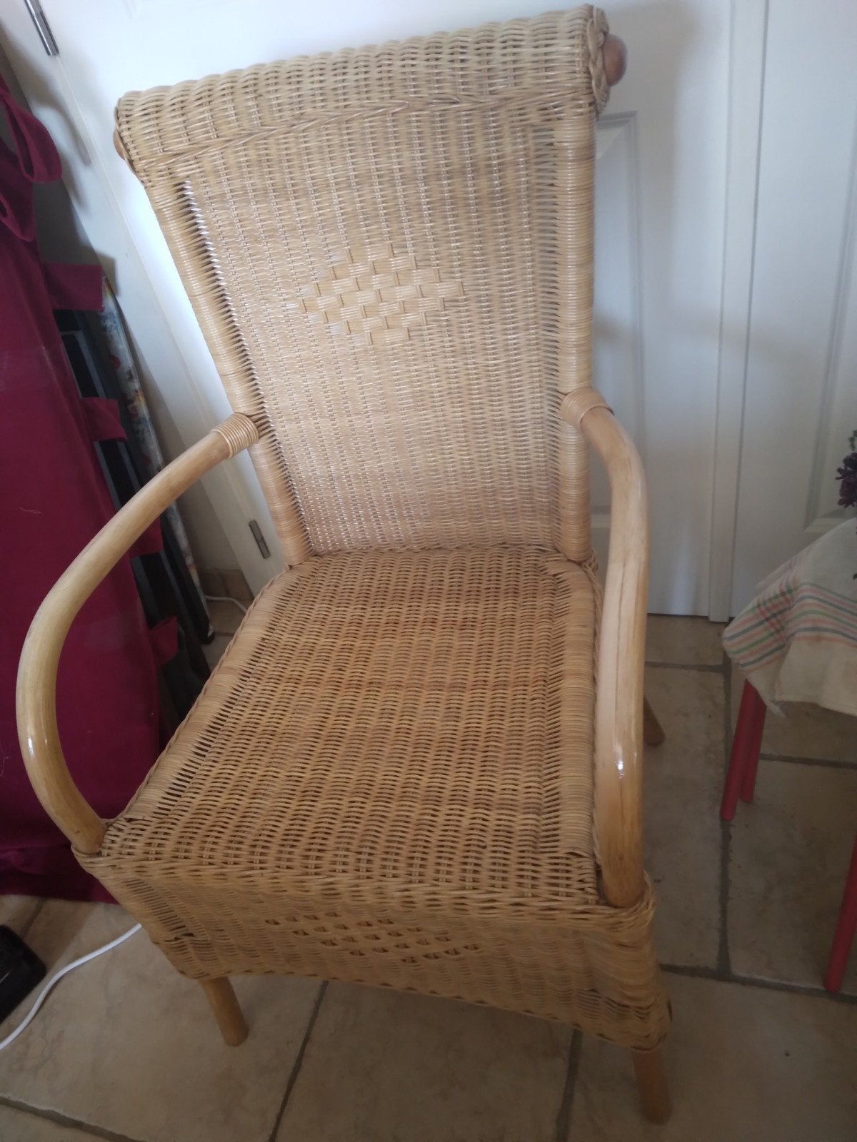 Mooie rotan zetelstoel, Ophalen, Rotan