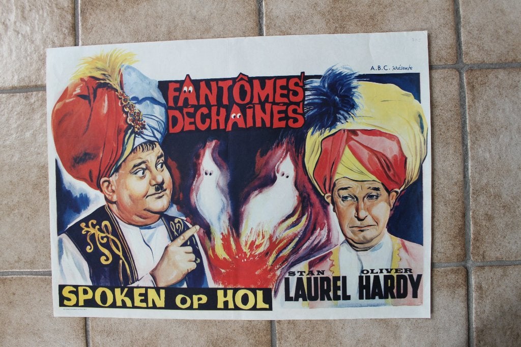 filmaffiche Laurel And Hardy A Hunting We Will Go filmposter, Enlèvement ou Envoi, Rectangulaire horizontal, A1 jusqu'à A3, Comme neuf