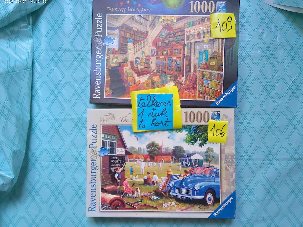 puzzel 1000 ravensburger==1 STUK TE KORT==zie info==, Enlèvement ou Envoi, Utilisé