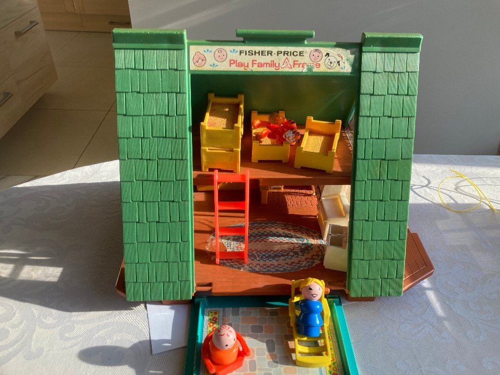 Fisher Price Family frame house vintage, Kinderen en Baby's, Ophalen of Verzenden, Gebruikt, Speelset