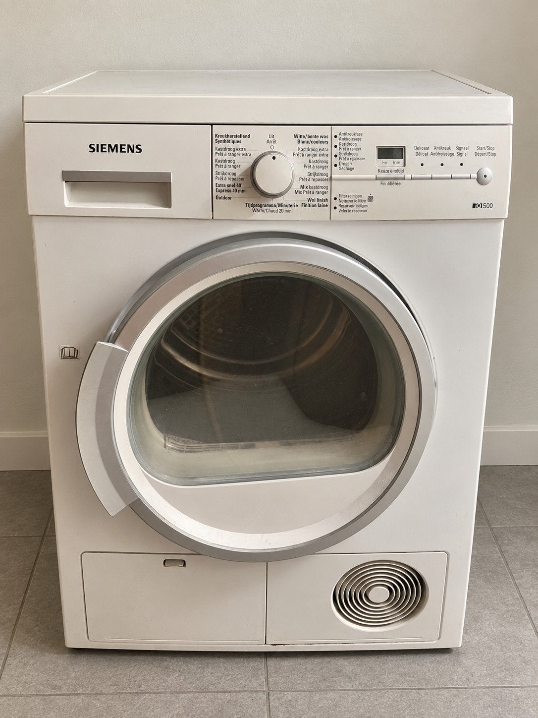 Droogkast Siemens IQ500, Ophalen, 6 tot 8 kg, Gebruikt, Anti-kreukfase