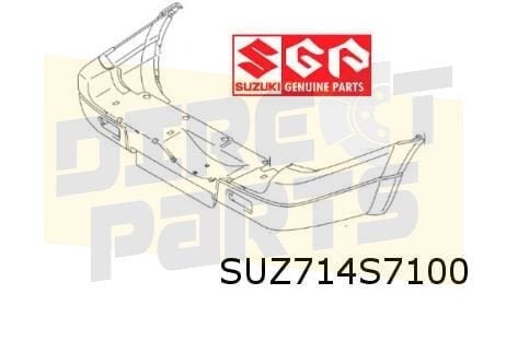 Suzuki Grand Vitara (10/01-9/05) achterbumper(Te Spuiten) (X, Neuf, Arrière, -, -