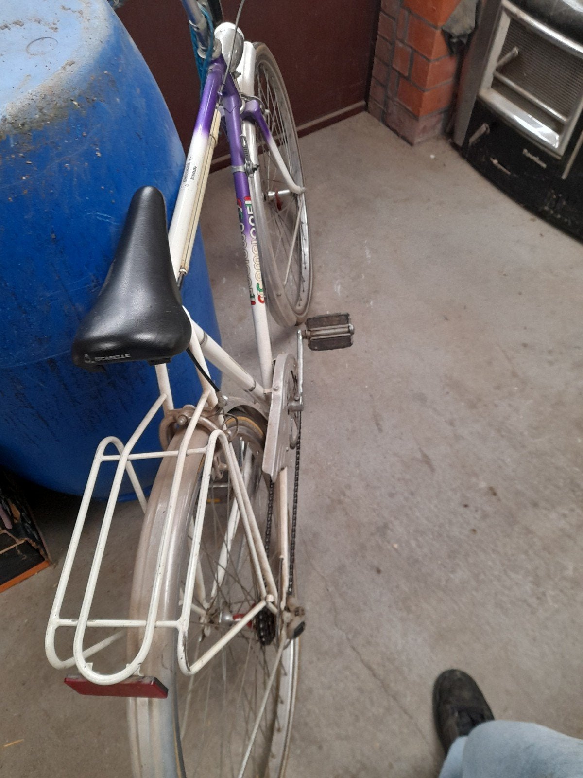 Heren fiets met versnellingen, Ophalen